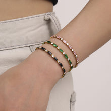 316L Stainless Steel 18K Gold PVD Multi-Color Zircon Bracelet - Multi-Color Zircon, 18K Gold PVD, Elegant Bracelet Wholesale Stainless Steel Jewelry - Sensitive Skin Friendly - Detail 7