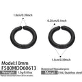 Black Earrings (F580) / 内径10mm