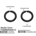Black Earrings (F580) / 内径12mm