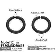 316L Stainless Steel 18K Gold PVD Multicolor Hoop Earrings - Vintage Gold Band Multicolor Hoops Wholesale Stainless Steel Jewelry - Sensitive Skin Friendly - Detail 12