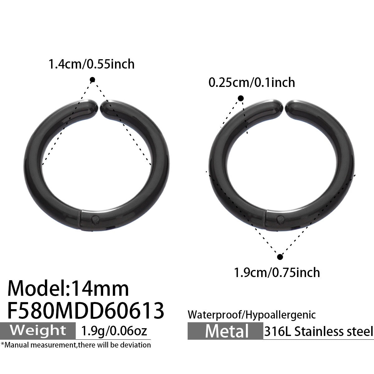 316L Stainless Steel 18K Gold PVD Multicolor Hoop Earrings - Vintage Gold Band Multicolor Hoops Wholesale Stainless Steel Jewelry - Sensitive Skin Friendly - Detail 13