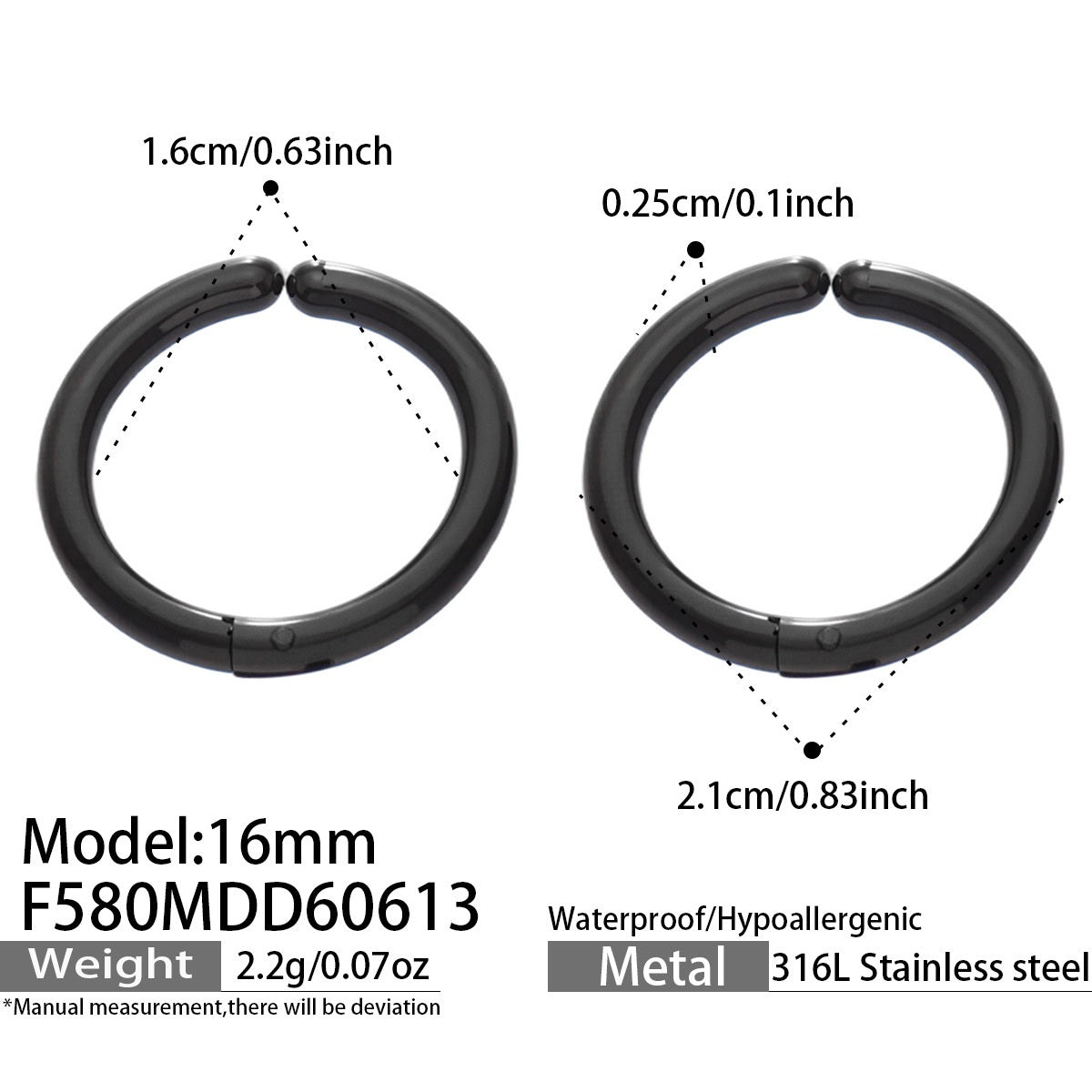 316L Stainless Steel 18K Gold PVD Multicolor Hoop Earrings - Vintage Gold Band Multicolor Hoops Wholesale Stainless Steel Jewelry - Sensitive Skin Friendly - Detail 14