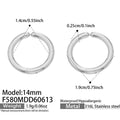 Steel Earrings (F580) / 内径14mm