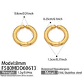 Gold Earrings (F580) / 内径8mm
