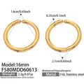 Gold Earrings (F580) / 内径16mm