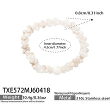 316L Stainless Steel 18K Gold PVD Natural Shell Beaded Abstract Bone Shape Necklace - Natural Shell, Beaded, Abstract Bone Shape, Elegant, Coastal, Everyday Wholesale Stainless Steel Jewelry - Sensitive Skin Friendly - Detail 3