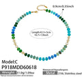 Style C Natural Stone & Freshwater Pearl Necklace (P918) / 42.5+5cm
