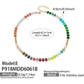 Style E Natural Stone & Freshwater Pearl Necklace (P918) / 42.5+5cm