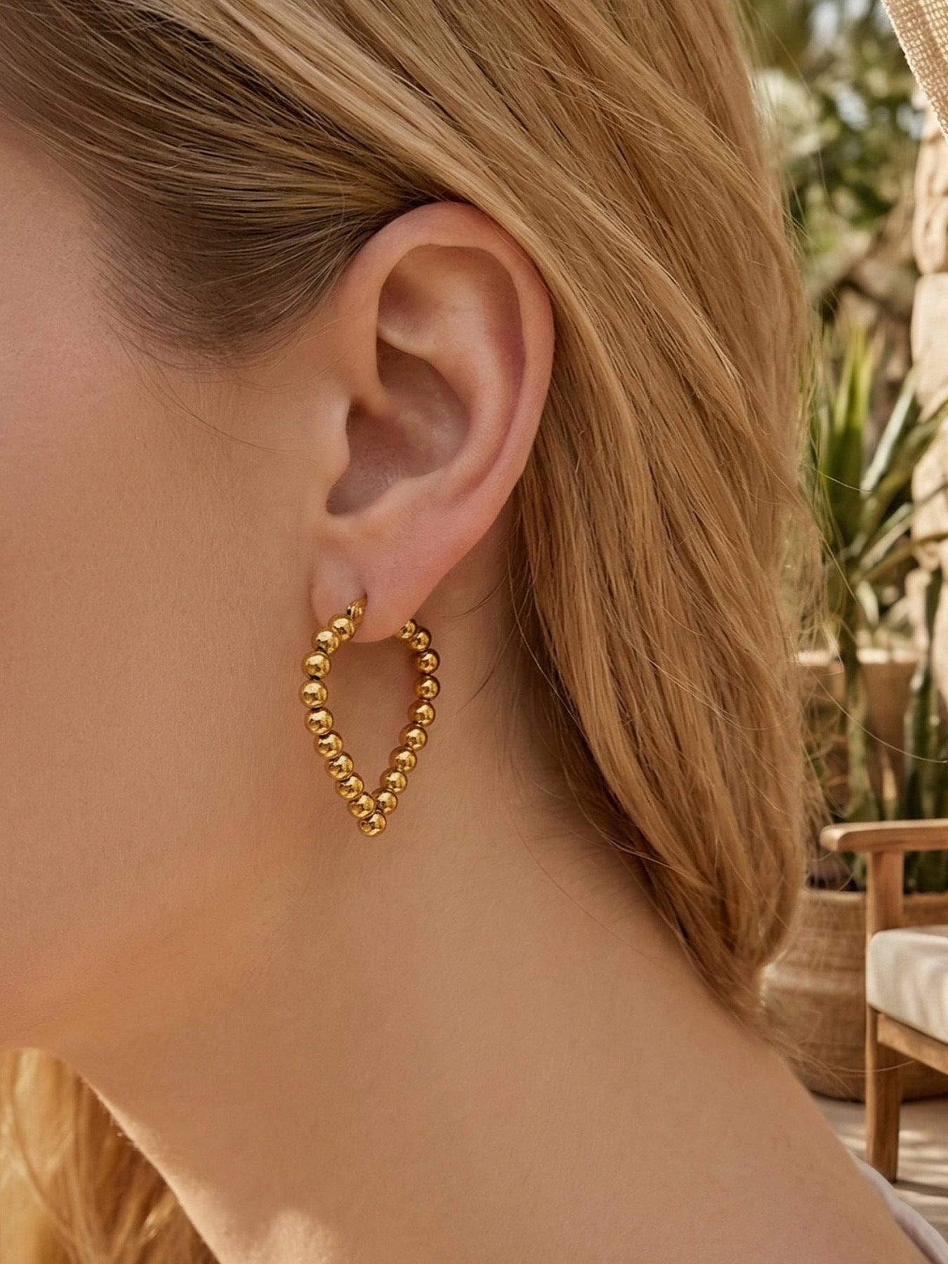 Diamond Shape Twisted Hoop Earrings size chart, 316L stainless steel jewelry specifications