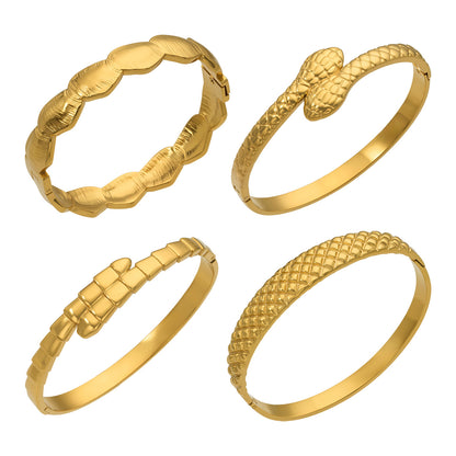Z203 Steel Texture Bangle size chart, 316L stainless steel jewelry specifications