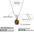 Steel Chunky Tiger's Eye Sweater Necklace 100cm (M078) / Default