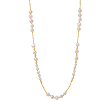 316L Stainless Steel 18K Gold PVD Freshwater Pearl Long Sweater Necklace French Style
