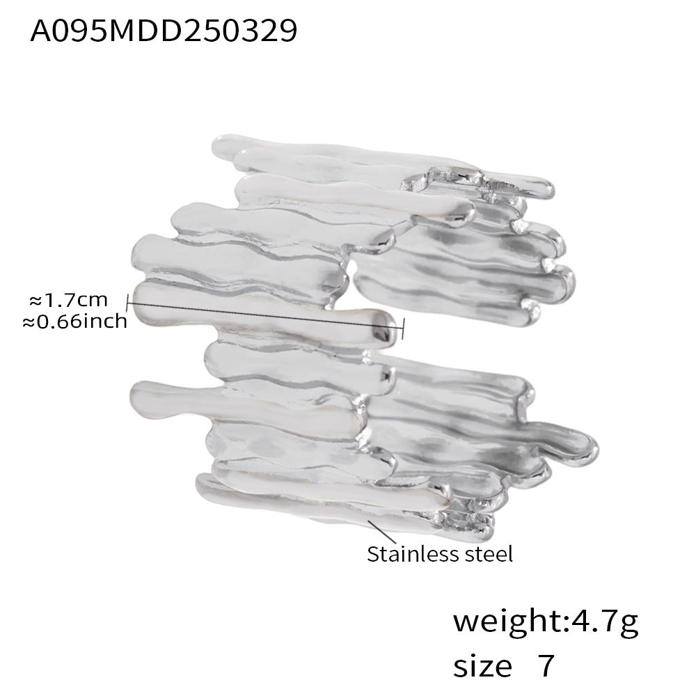 316L Stainless Steel 18K Gold PVD New Ring -  Wholesale Stainless Steel Jewelry - Sensitive Skin Friendly - Detail 5