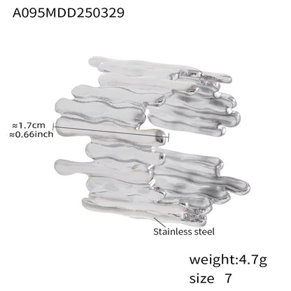 316L Stainless Steel 18K Gold PVD New Ring -  Wholesale Stainless Steel Jewelry - Sensitive Skin Friendly - Detail 5