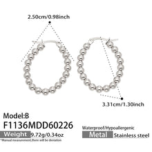 Diamond & Round Twisted Hoop Earrings set, 316L stainless steel wholesale jewelry