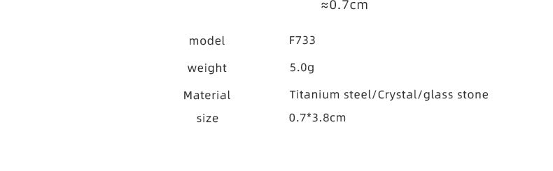 Asymmetrical Gemstone Earrings size chart, 316L stainless steel jewelry specifications
