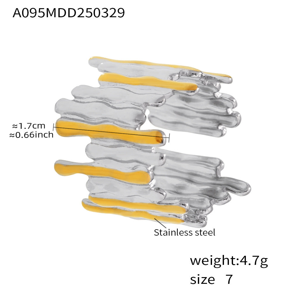 316L Stainless Steel 18K Gold PVD New Ring -  Wholesale Stainless Steel Jewelry - Sensitive Skin Friendly - Detail 8
