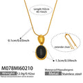 Thin (M078) / Gold Black Onyx Sweater Necklace 100cm