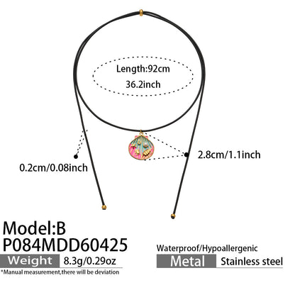 316L Stainless Steel 18K Gold PVD Ocean Drop Pearl Pendant Necklace - Ocean Drop Pearl Pendant Wholesale Stainless Steel Jewelry - Sensitive Skin Friendly - Detail 12