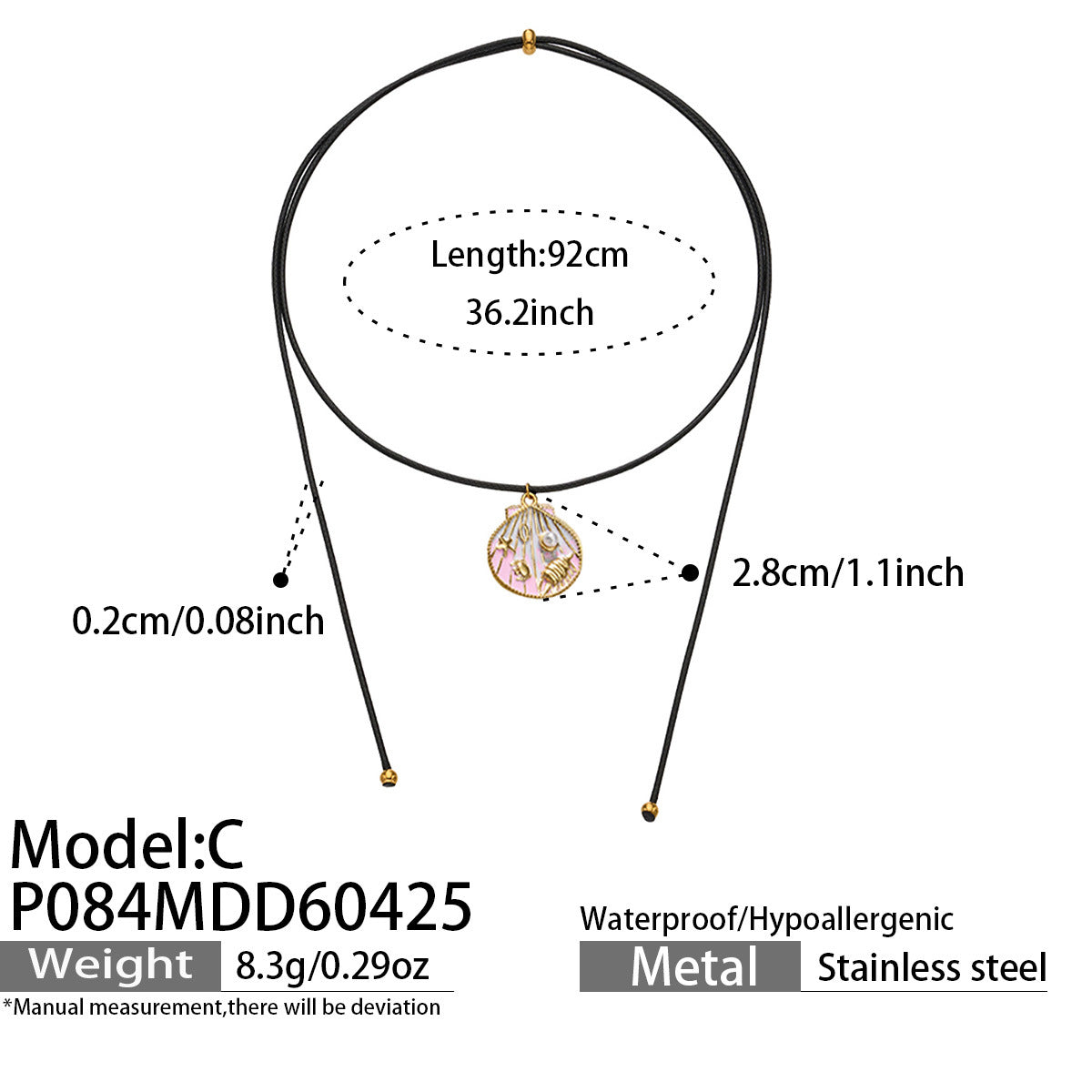 316L Stainless Steel 18K Gold PVD Ocean Drop Pearl Pendant Necklace - Ocean Drop Pearl Pendant Wholesale Stainless Steel Jewelry - Sensitive Skin Friendly - Detail 14
