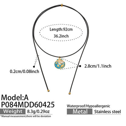 316L Stainless Steel 18K Gold PVD Ocean Drop Pearl Pendant Necklace - Ocean Drop Pearl Pendant Wholesale Stainless Steel Jewelry - Sensitive Skin Friendly - Detail 15