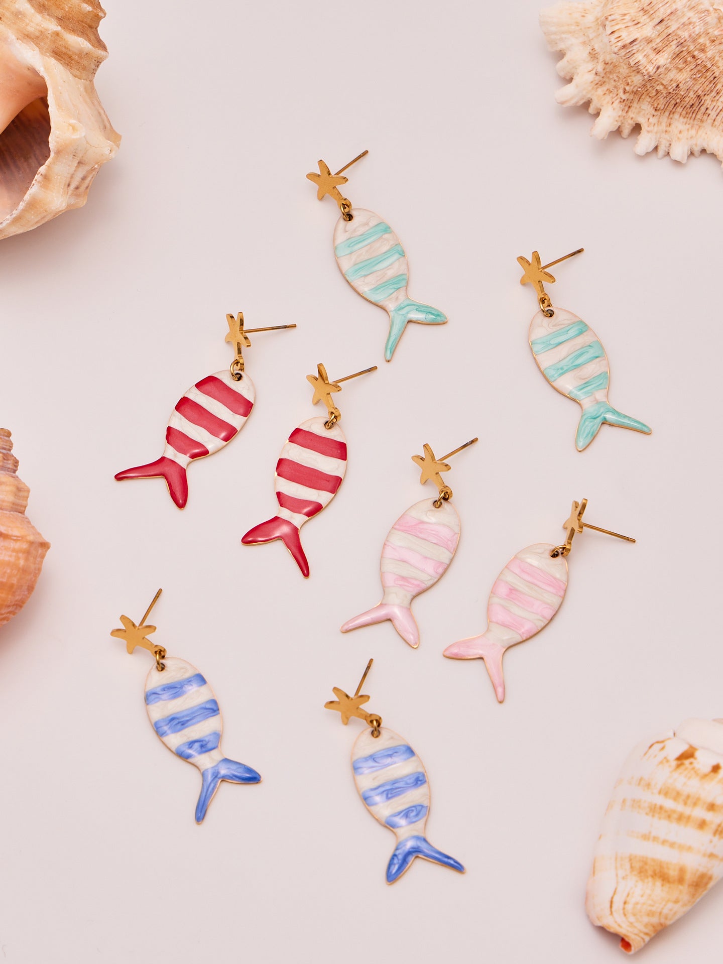 316L Stainless Steel 18K Gold PVD Octopus Starfish DIY Pendant Jewelry Set - Octopus Pendant Starfish Design Coruscating Gold Plating Wholesale Stainless Steel Jewelry - Sensitive Skin Friendly - Detail 11
