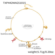 316L Stainless Steel 18K Gold PVD Octopus Starfish DIY Pendant Jewelry Set - Octopus Pendant Starfish Design Coruscating Gold Plating Wholesale Stainless Steel Jewelry - Sensitive Skin Friendly - Detail 2