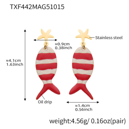 316L Stainless Steel 18K Gold PVD Octopus Starfish DIY Pendant Jewelry Set - Octopus Pendant Starfish Design Coruscating Gold Plating Wholesale Stainless Steel Jewelry - Sensitive Skin Friendly - Detail 21