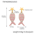 Baby Pink Fish Earrings (TXF442) / Default