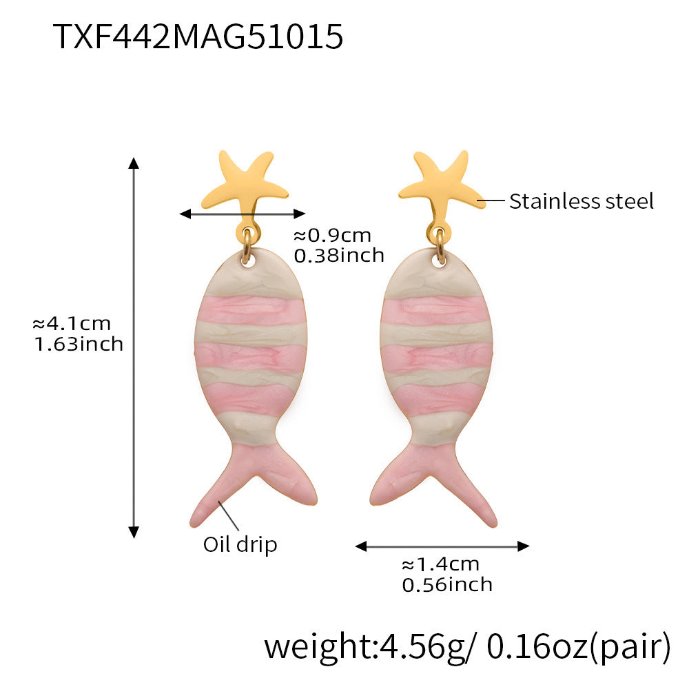 316L Stainless Steel 18K Gold PVD Octopus Starfish DIY Pendant Jewelry Set - Octopus Pendant Starfish Design Coruscating Gold Plating Wholesale Stainless Steel Jewelry - Sensitive Skin Friendly - Detail 27