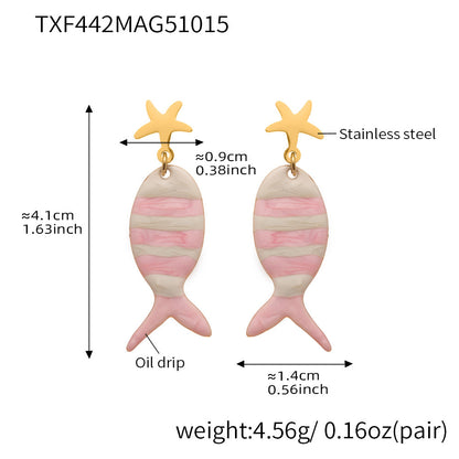 316L Stainless Steel 18K Gold PVD Octopus Starfish DIY Pendant Jewelry Set - Octopus Pendant Starfish Design Coruscating Gold Plating Wholesale Stainless Steel Jewelry - Sensitive Skin Friendly - Detail 27