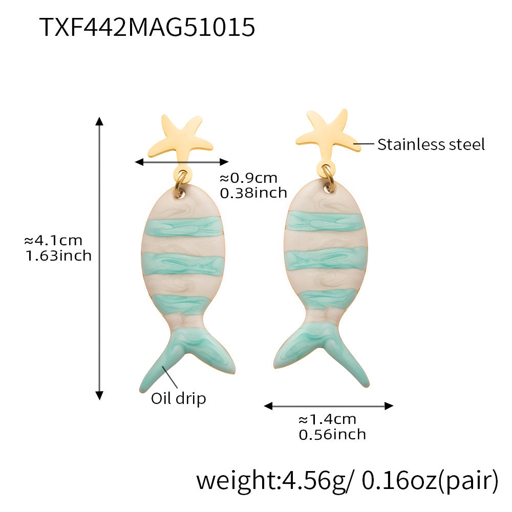316L Stainless Steel 18K Gold PVD Octopus Starfish DIY Pendant Jewelry Set - Octopus Pendant Starfish Design Coruscating Gold Plating Wholesale Stainless Steel Jewelry - Sensitive Skin Friendly - Detail 28