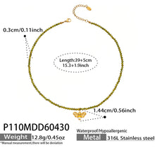 316L Stainless Steel 18K Gold PVD Olive Green Faceted Zircon Bee Pendant Necklace - Olive Green Faceted Zircon Bee Pendant Necklace Wholesale Stainless Steel Jewelry - Sensitive Skin Friendly - Detail 11