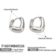 316L stainless steel 18K Gold PVD Oval Huggie Hoop Earrings flat lay display for wholesale earrings buyers