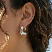 316L stainless steel 18K Gold PVD Oval Huggie Hoop Earrings product card view for wholesale earrings buyers