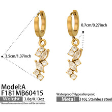 316L Stainless Steel 18K Gold PVD Pave Zircon Hoop Earrings - Pave Zircon, Hoop Earrings, Elegant, Modern, Unique Design Wholesale Stainless Steel Jewelry - Sensitive Skin Friendly - Detail 3