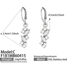 316L Stainless Steel 18K Gold PVD Pave Zircon Hoop Earrings - Pave Zircon, Hoop Earrings, Elegant, Modern, Unique Design Wholesale Stainless Steel Jewelry - Sensitive Skin Friendly - Detail 7