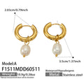 Gold Pearl Earrings (F1511) / Default