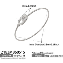 316L Stainless Steel 18K Gold PVD Pig Nose Heart Circle Design Bangle - Minimalist Gold Circle Heart Pig Nose Bangle Wholesale Stainless Steel Jewelry - Sensitive Skin Friendly - Detail 9