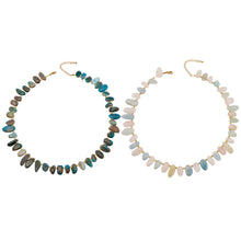 316L Stainless Steel 18K Gold PVD Pink Blue Aquamarine Natural Stone Beaded Necklace - Natural Stone Beaded, Aquamarine, Minimalist, Coastal Charm Wholesale Stainless Steel Jewelry - Sensitive Skin Friendly - Detail 2