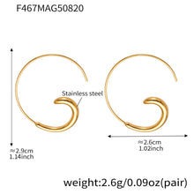 316L Stainless Steel 18K Gold PVD Plated Minimalist C-Shape Hoop Earrings - Image 6