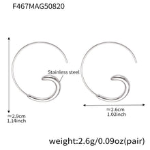 316L Stainless Steel 18K Gold PVD Plated Minimalist C-Shape Hoop Earrings - Image 7