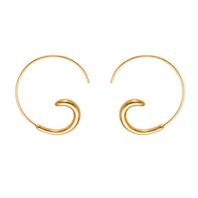 316L Stainless Steel 18K Gold PVD Plated Minimalist C-Shape Hoop Earrings - Image 8