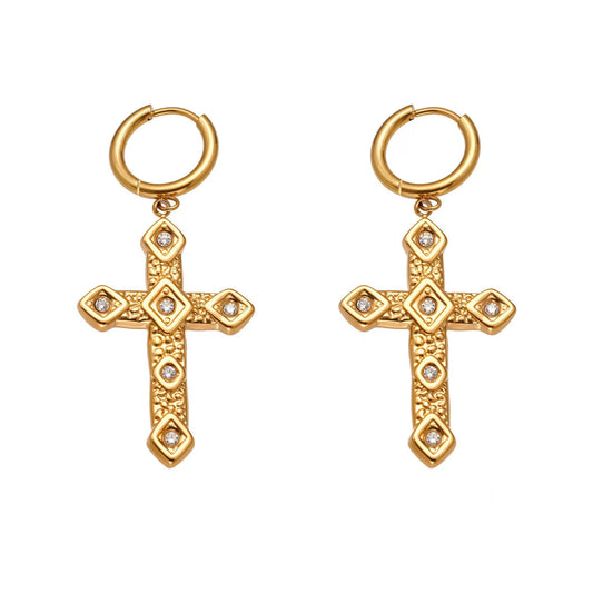 316L Stainless Steel 18K Gold PVD Plated Starfish Dangle Earrings - Image 6