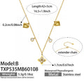 Gold / B-Style Necklace 42+5cm