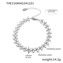 316L Stainless Steel 18K Gold PVD Princess Pearl Bead Necklace & Bracelet Collection - Princess Pearl Bead, Coastal Charm, Modern Elegance Wholesale Stainless Steel Jewelry - Sensitive Skin Friendly - Detail 11