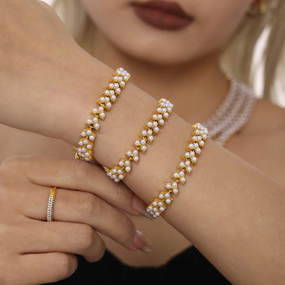 316L Stainless Steel 18K Gold PVD Princess Pearl Bead Necklace & Bracelet Collection - Princess Pearl Bead, Coastal Charm, Modern Elegance Wholesale Stainless Steel Jewelry - Sensitive Skin Friendly - Detail 8