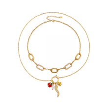 316L Stainless Steel 18K Gold PVD Rectangle Zircon Necklace - Elegant Rectangle Pendant Zircon Necklace Wholesale Stainless Steel Jewelry - Sensitive Skin Friendly - Detail 14