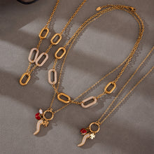 316L Stainless Steel 18K Gold PVD Rectangle Zircon Necklace - Elegant Rectangle Pendant Zircon Necklace Wholesale Stainless Steel Jewelry - Sensitive Skin Friendly - Detail 15