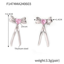 316L Stainless Steel 18K Gold PVD Ribbon Bow Tassel Earrings - Ribbon Bow Tassel Elegant Feminine Minimalist Wholesale Stainless Steel Jewelry - Sensitive Skin Friendly - Detail 11